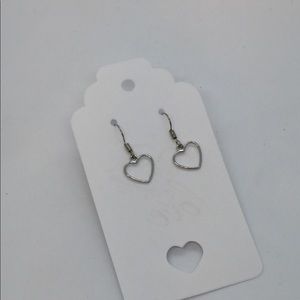 Small Metal Heart Earrings